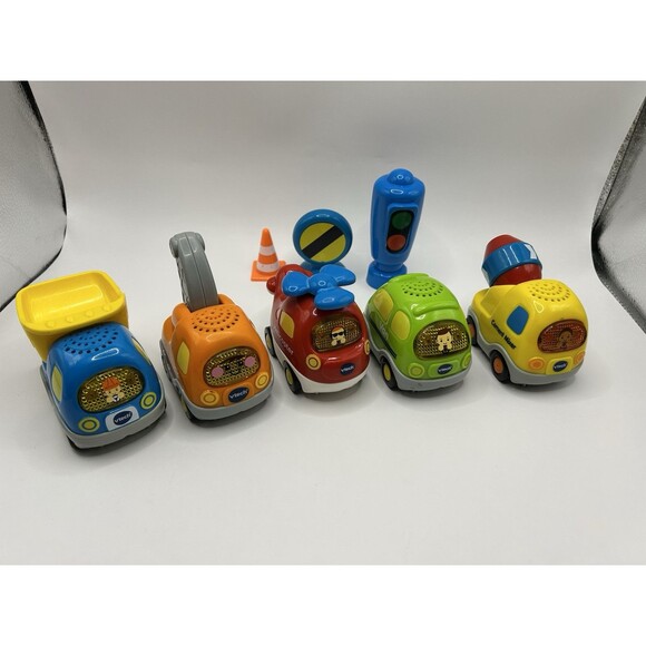 VTech Go! Go! Smart Wheels Cars Cement Truck Tow Truck Dump Truck Van Lot Of 5 + - Picture 8 of 16
